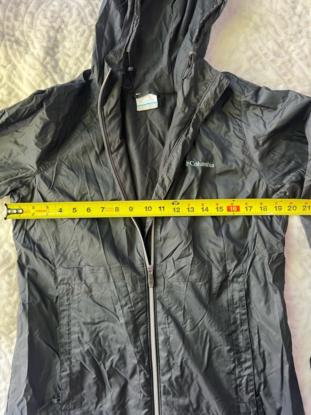 Columbia Women's Black Switchback ll Lined Long Rain Jacket | Size M - Picture 13 of 14